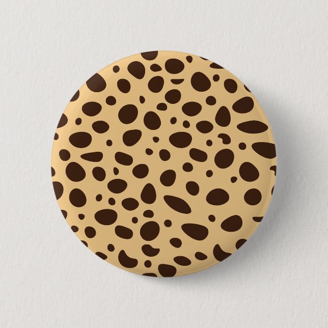 Brown Cheetah Print Button (Vorderseite)
