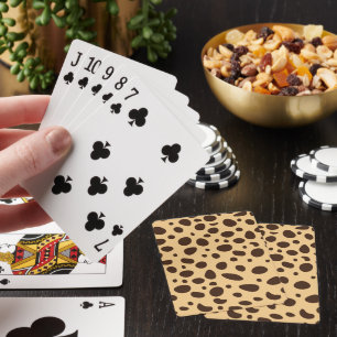 Brown Cheetah Print Spielkarten
