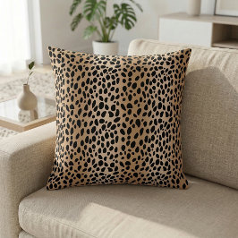 Brown Cheetah Print Throw Kissen