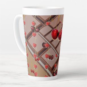 Brown Cherries Chocolate Milchtasse