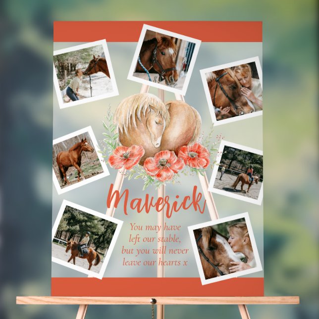 Brown cheval souvenir pops aquarelle photo (Neutre)