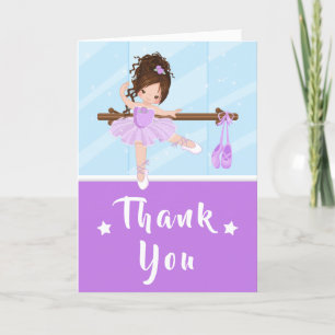Brown cheveux Ballerina violet Anniversaire Merci 