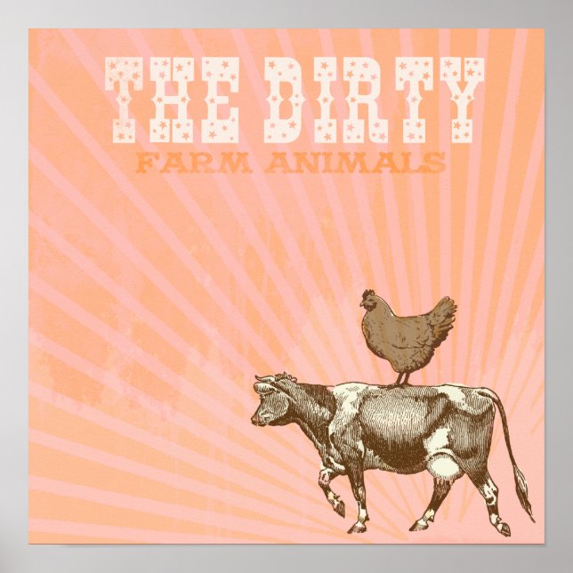 BROWN CHICKEN BROWN COW PRINT POSTER (Vorne)