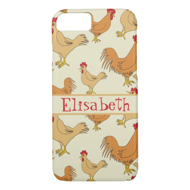 Brown Chicken Design personalisieren Case-Mate iPhone Hülle (Rückseite)