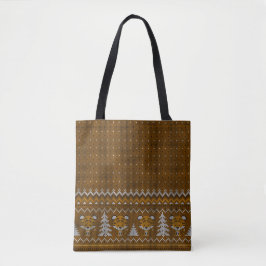 Brown Christmas Theme Tasche