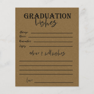 Brown Class of 2025 Foto Abschluss Advice Card