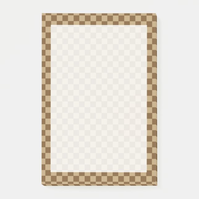 Brown Classic Checkerboard von Shirley Taylor Post-it Klebezettel (Vorderseite)