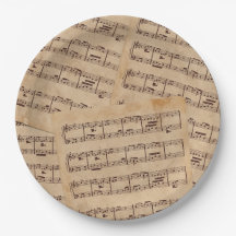 Brown Classic Noten Blatt altes Papier
