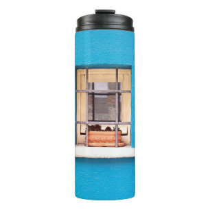 BROWN CLAY POT AUF FENSTER THERMOSBECHER