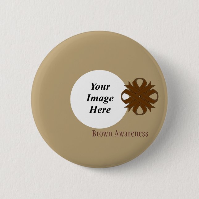 Brown Clover Ribbon Template von Kenneth Yoncich Button (Vorderseite)