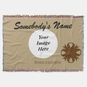 Brown Clover Ribbon Template von Kenneth Yoncich Decke