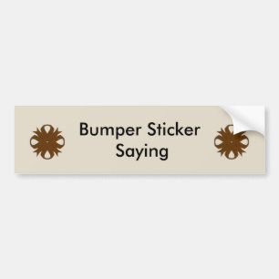Brown Clover Ribbon von Kenneth Yoncich Autoaufkleber