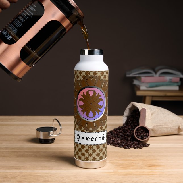 Brown Clover Ribbon von Kenneth Yoncich Trinkflasche (Kaffee)