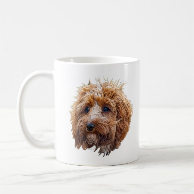 Brown Cockapoo Coffee Mug (Gauche)