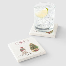 Brown Cocker Spaniel Funny Christmas Dog mit Baum