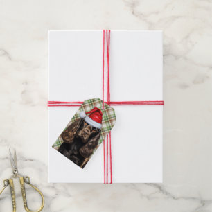 Brown Cocker Spaniel Santa Dog Weihnachten Geschenkanhänger