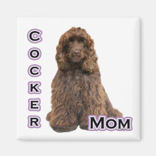 Brown Cocker Spanisch Mama 4 - Magnet