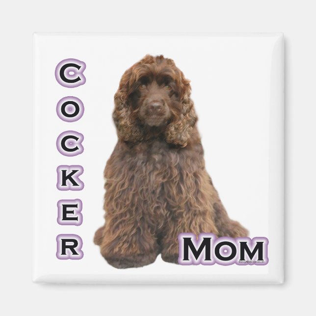Brown Cocker Spanisch Mama 4 - Magnet (Vorne)