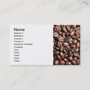 BROWN COFFEE BEANS FOTOGRAFIE BACKGRUNDS FOODS VISITENKARTE