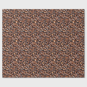 Brown Coffee Beans gepolstertes Muster Geschenkpapier