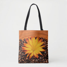 Brown Coffee Boans, gelber Daisy Tasche