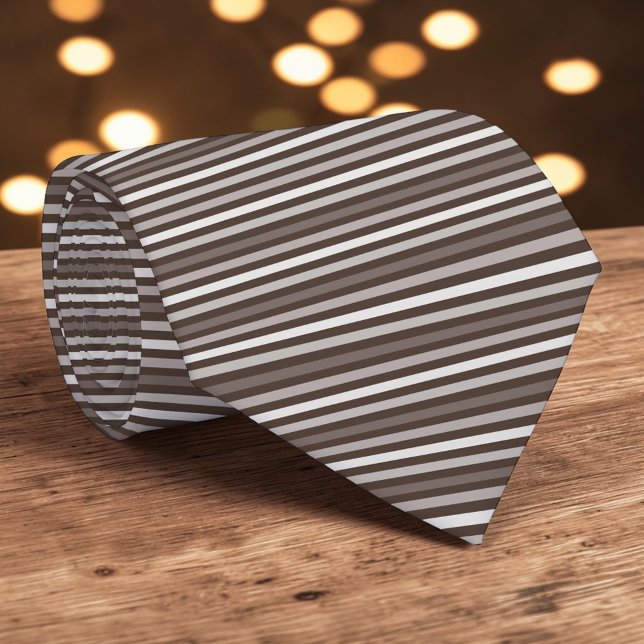 Brown Color Stripes Necktie Krawatte (Von Creator hochgeladen)