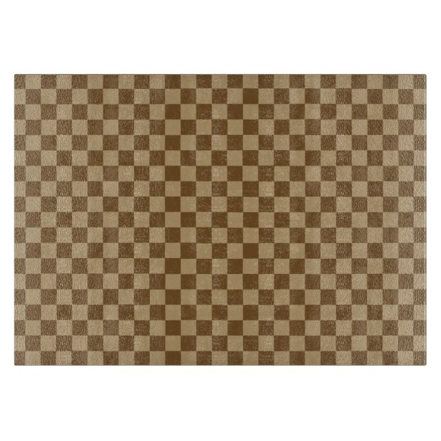Brown Combination Classic Checkerboard von STaylor Schneidebrett (Vorderseite)