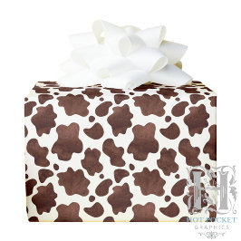 Brown Cow Print Wrapping Paper Geschenkpapier