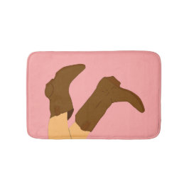 Brown Cowboy Boots Badematte
