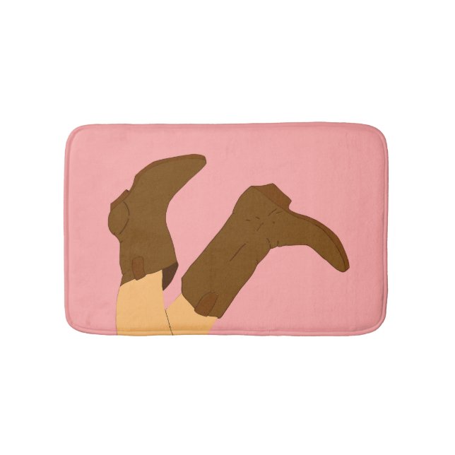 Brown Cowboy Boots Badematte (Vorderseite)