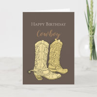 Brown Cowboy Boots Geburtstag