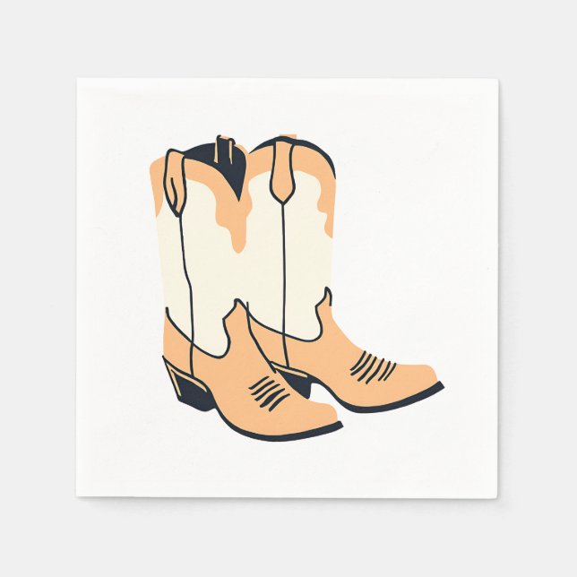 Brown Cowboy Boots Serviette (Vorderseite)