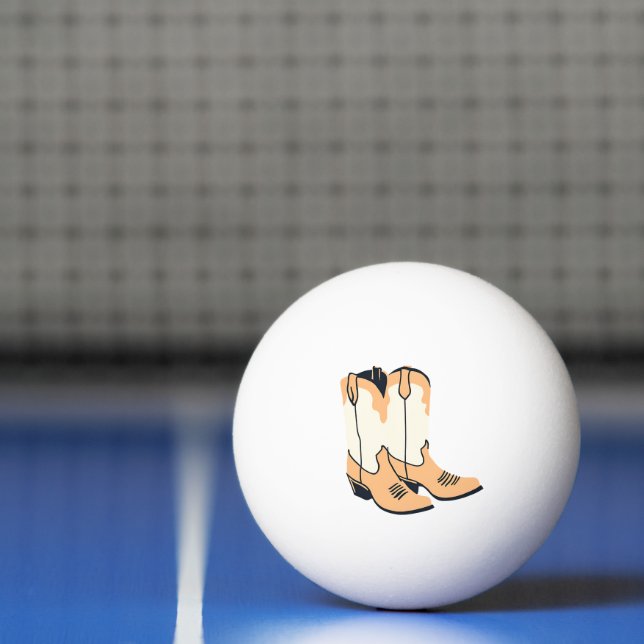 Brown Cowboy Boots Tischtennisball (Netto)