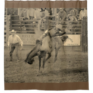 Brown Cowboy Rodeo Douche rideau