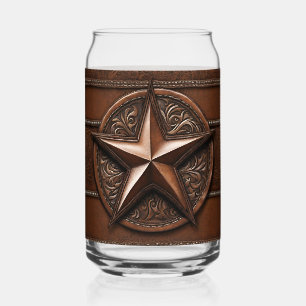 Brown Cowboy Rustikaler Western Land Texas Star Dosenglas
