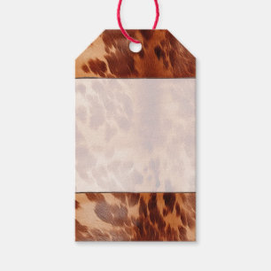 Brown Cowhide Animal Print Geschenkanhänger