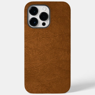 Brown Cowhide Leder Textur aussehen Case-Mate iPhone 14 Pro Max Hülle
