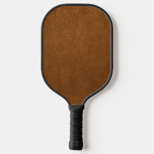 Brown Cowhide Leder Textur aussehen Pickleball Schläger