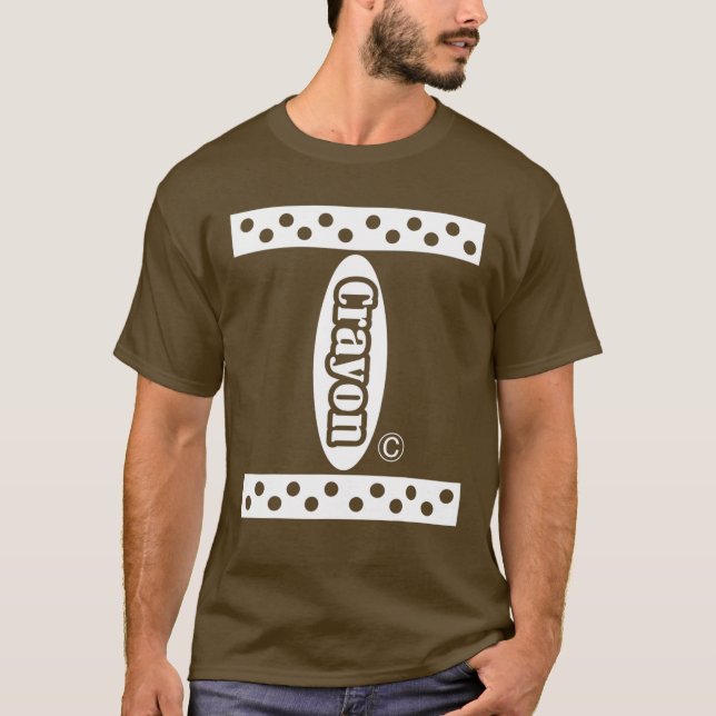 Brown Crayon Box Halloween Costume Couple T-Shirt (Vorderseite)