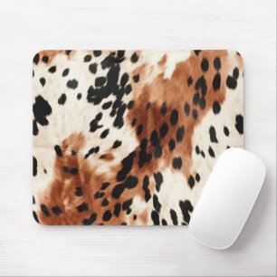 Brown Cream Animal Cowhid Mousepad