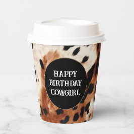 Brown Cream Animal Cowhid Pappbecher