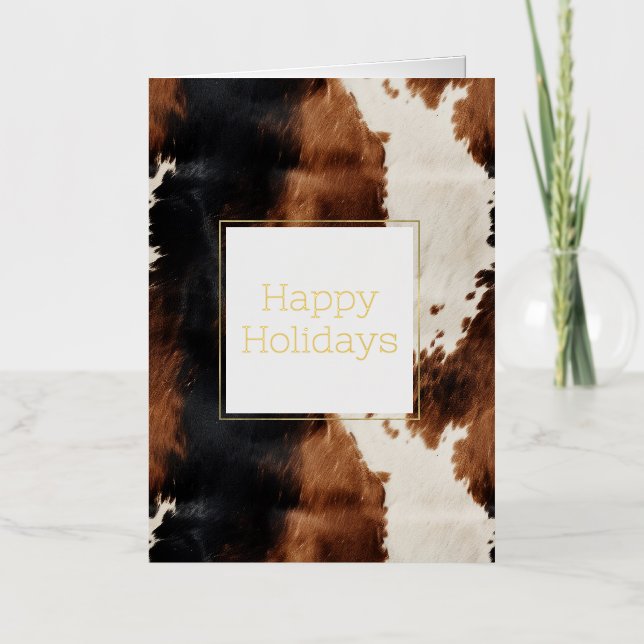 Brown Cream Black Southwest Cowhide Weihnachten (Vorderseite)