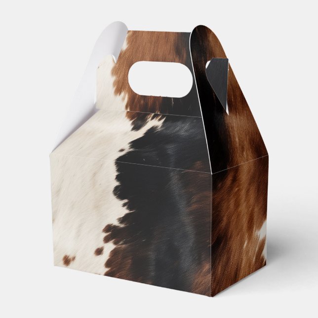 Brown Cream Black Südwest Cowhide Geschenkschachtel (Vorderseite)