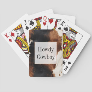 Brown Cream Black Südwest Cowhide Spielkarten