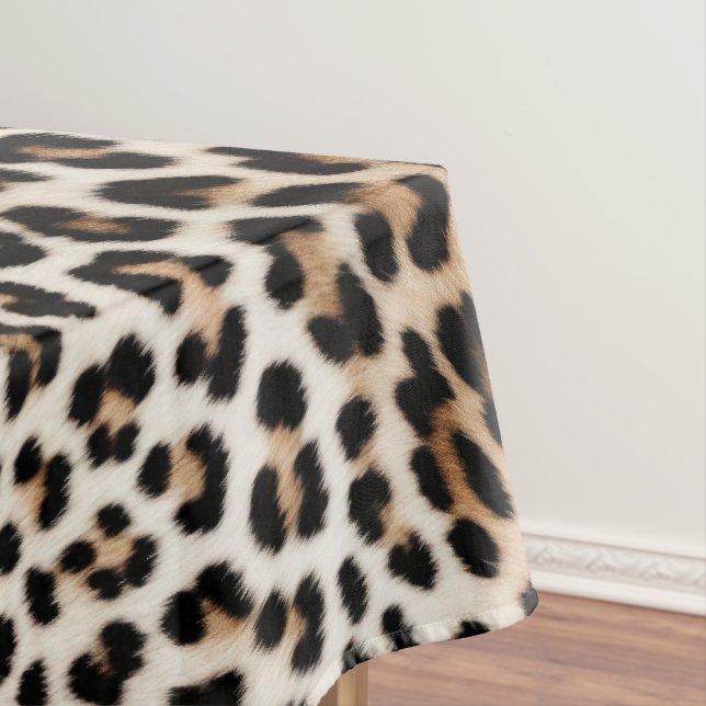 Brown Cream Leopard Print Tischdecke (Beispiel)