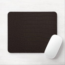 Brown Crocodile Skin Print Mousepad