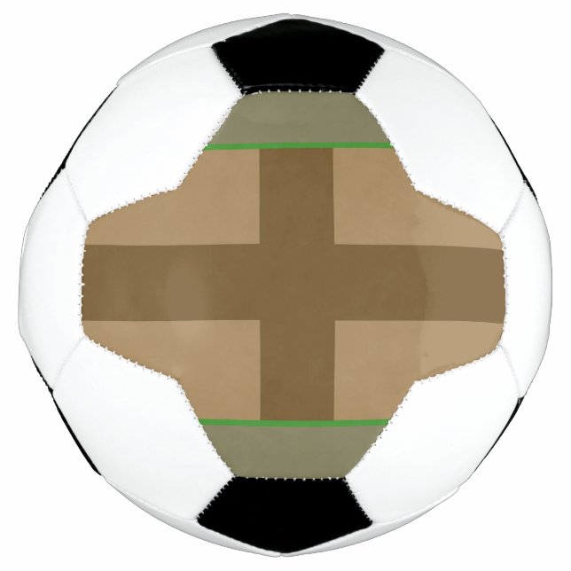 Brown Cross Soccer Ball (Vorderseite)