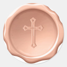 Brown Cross Wax Siegel mit Religiosität