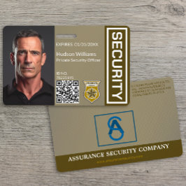 Brown Custom Security Guard Foto Abzeichen Ausweis