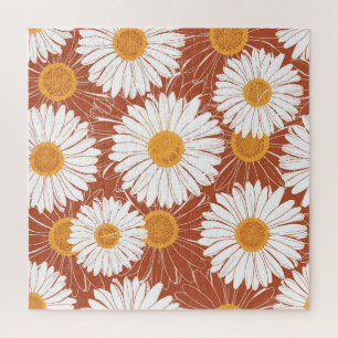 Brown Daisis: Muster nahtloser Blume
